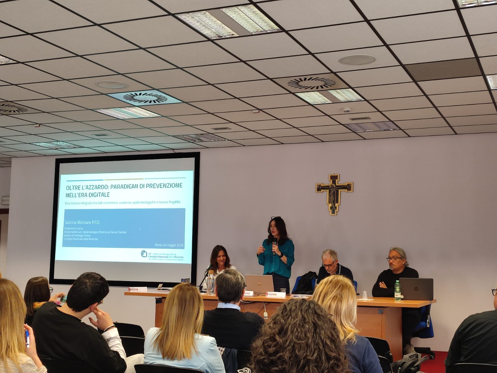Sabrina Molinaro durante il suo intervento - Roma 4 maggio 2026